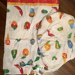 Colorful Very Hungry Caterpillar Sheet Set from Eric Carle’s Book Fitted & Flat